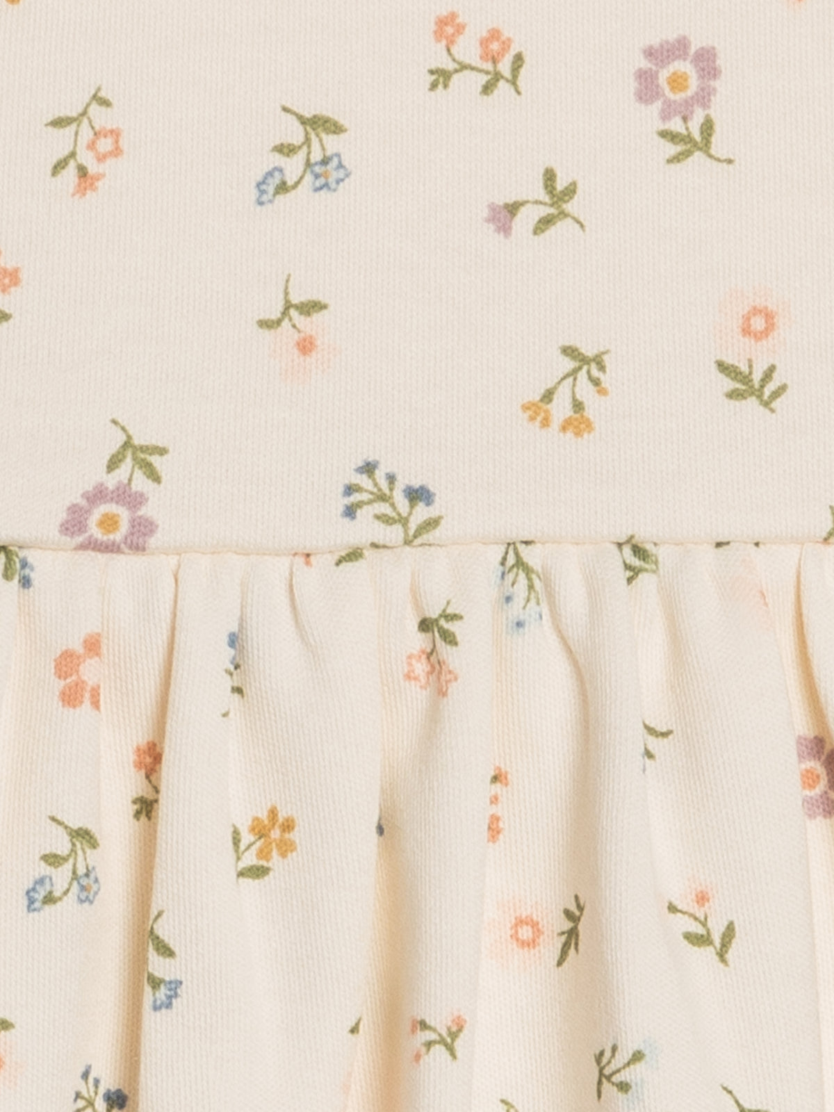 Rhoda Puff Sleeve Bodysuit Dress - Petaline Floral / Fog + Fern Sale : Baby : One Pieces : Bodysuits : Tanks : Dresses : Tanks Kendi Rhoda Puff Sleeve Bodysuit Dress | Colored Organics®