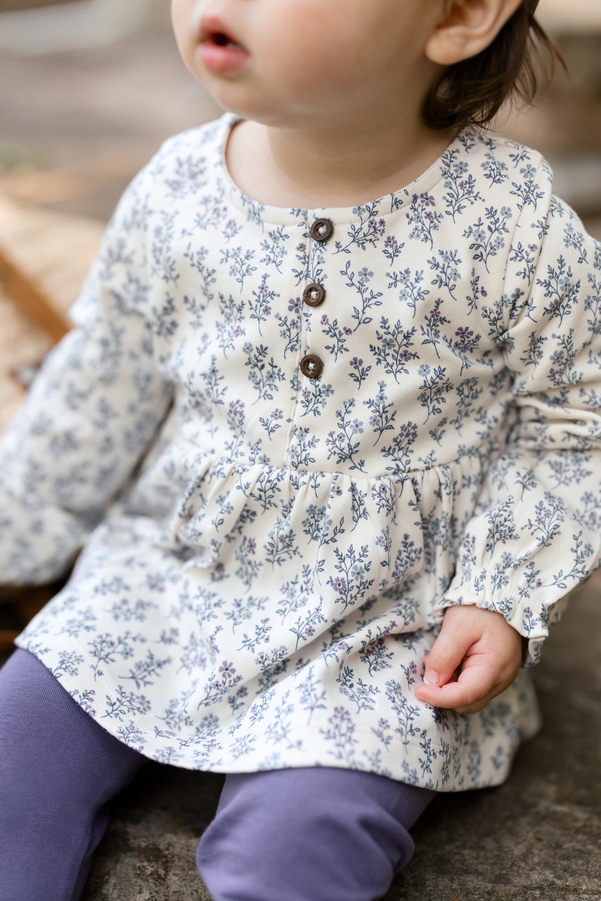 Trudy Button Long Sleeve Top - Winona Floral