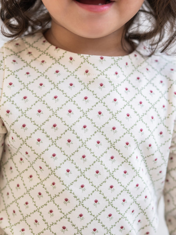 Ryle Snap Shoulder Top - Hedge Floral