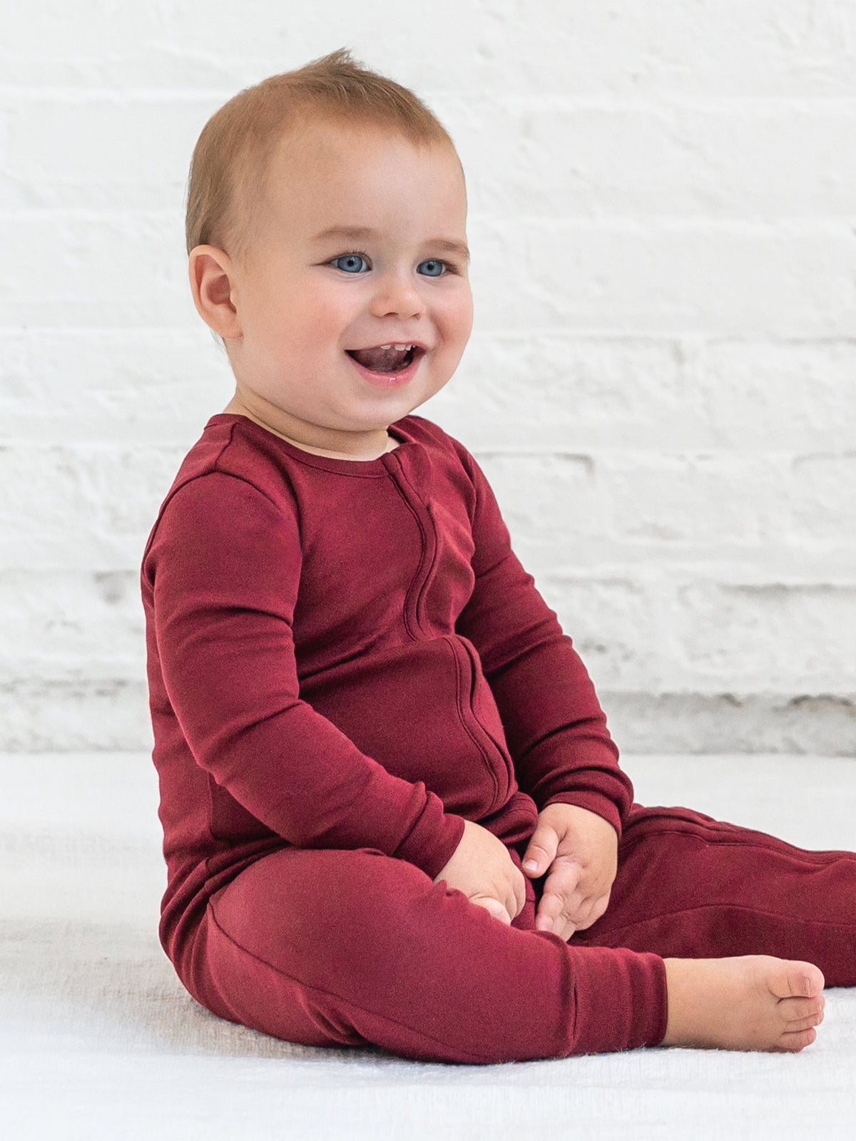 Zuno Footless Zipper Sleeper - Pomegranate