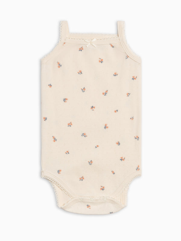 Eva Pointelle Tank Bodysuit - Maris Floral / Ivory + Sea