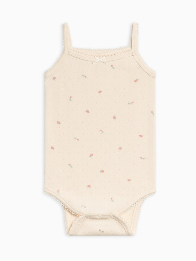 Eva Pointelle Tank Bodysuit Baby :One Pieces :Bodysuits :Tanks Kendi Organic Cotton Baby Eva Pointelle Tank Bodysuit