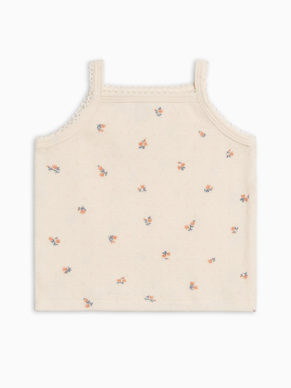 Iris Pointelle Tank - Maris Floral / Ivory + Sea