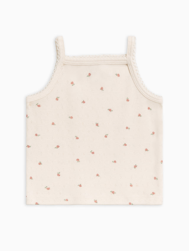 Iris Pointelle Tank Top Baby-Kids : Tops : Tank Kendi Organic Cotton Baby & Kids Iris Pointelle Tank Top