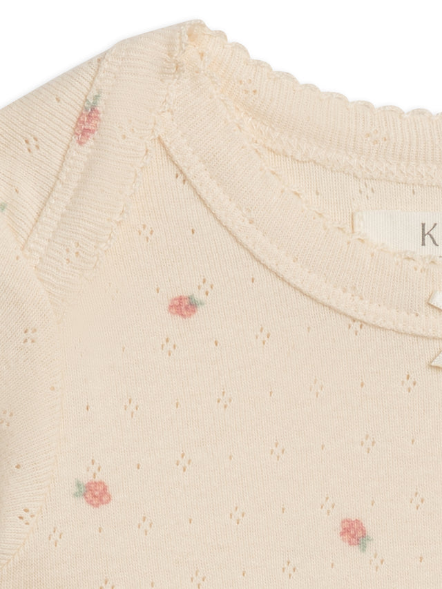 Josie Pointelle Bodysuit Baby :One Pieces :Bodysuits :Short Sleeves Kendi Organic Cotton Baby Josie Pointelle Bodysuit