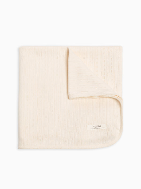 Brushed Back Pointelle Swaddle Blanket Sale : Baby : Accessories : Swaddle Blankets : Nursery : Bedding : Blankets KENDI by Colored Organics Brushed Back Pointelle Swaddle Blanket | Colored Organics®