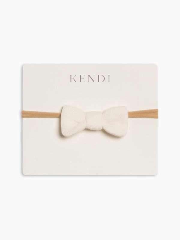 Pointelle Dainty Bow - Ivory