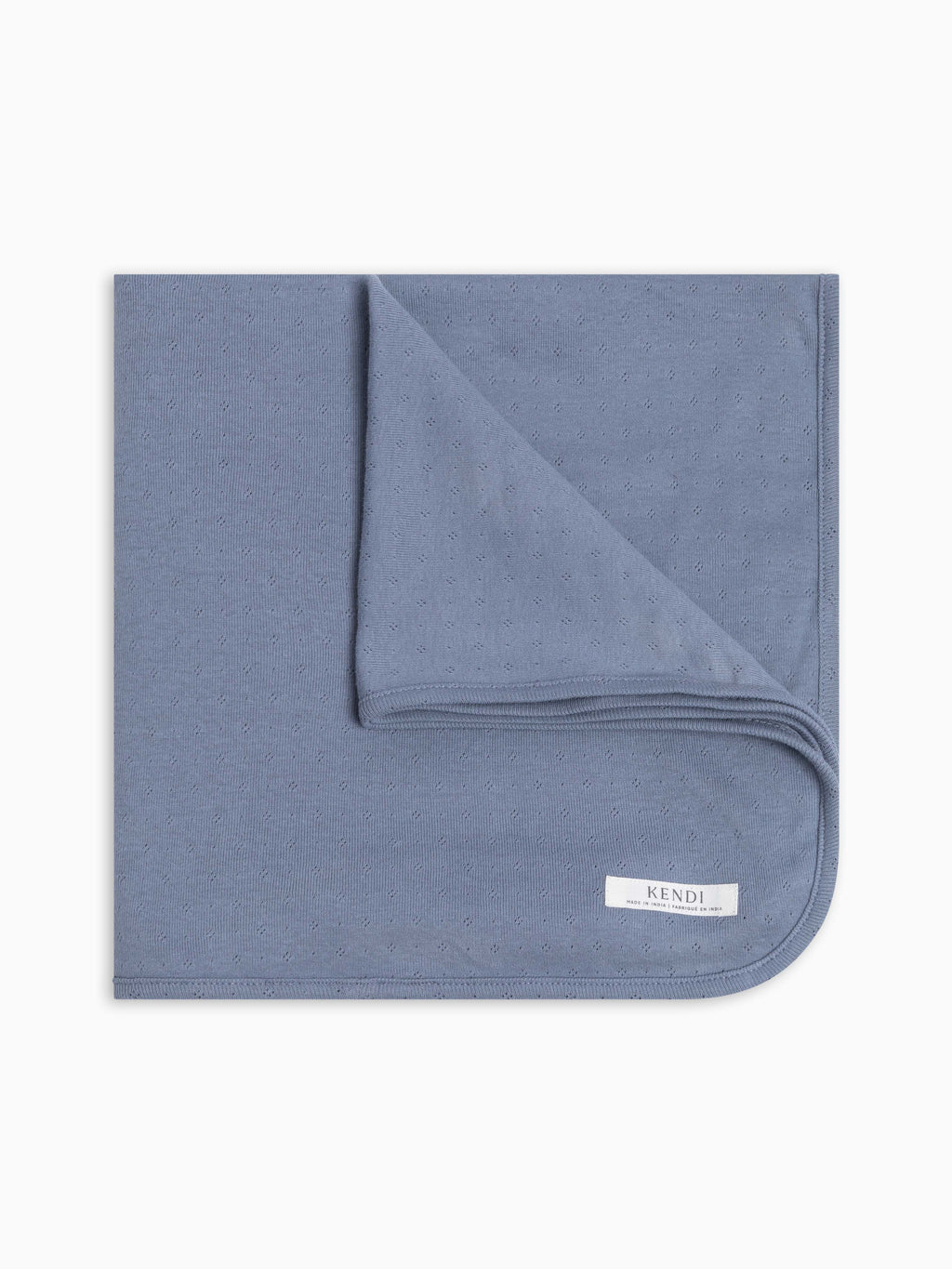 Pointelle Swaddle Blanket - Bluen