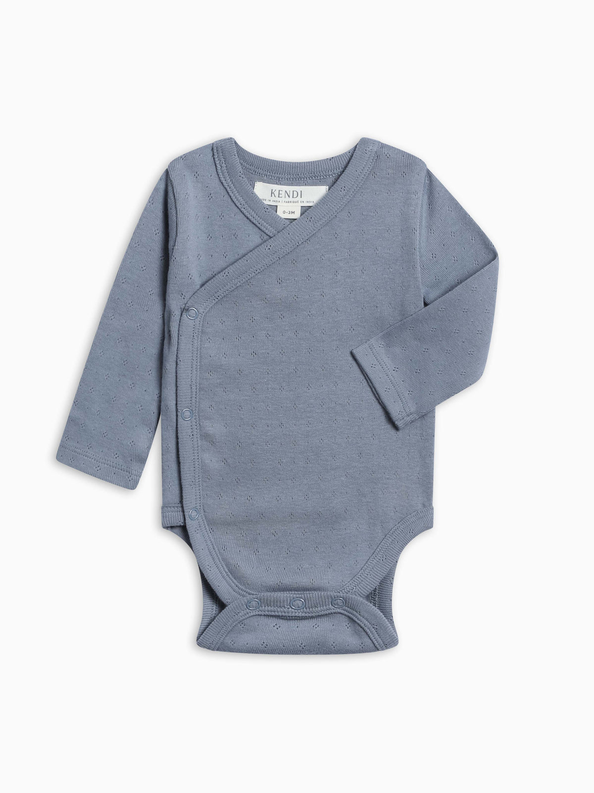 Beal Pointelle Kimono Bodysuit - Bluen