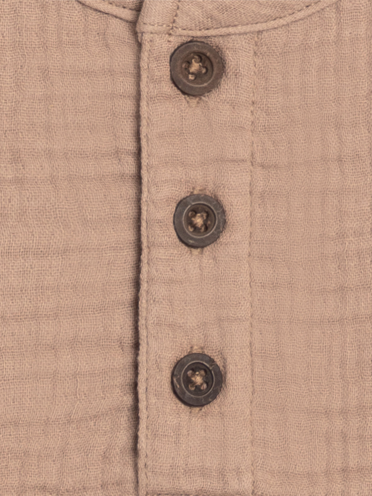 Dean Muslin Henley Sale : Baby-Kids : Tops : Shirts : Short Sleeves Kendi Dean Muslin Henley for Babies and Kids | Colored Organics®