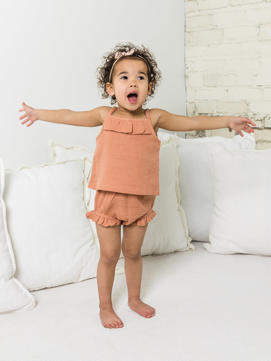 Evie Muslin Tank Set Baby-Kids : Set : Tank : Shorts Colored Organics Organic Baby Evie Muslin Tank Set