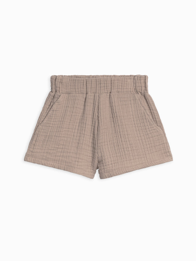 Jude Muslin Shorts Baby-Kids : Bottoms : Shorts Kendi Organic Cotton Baby and Kids Jude Muslin Shorts