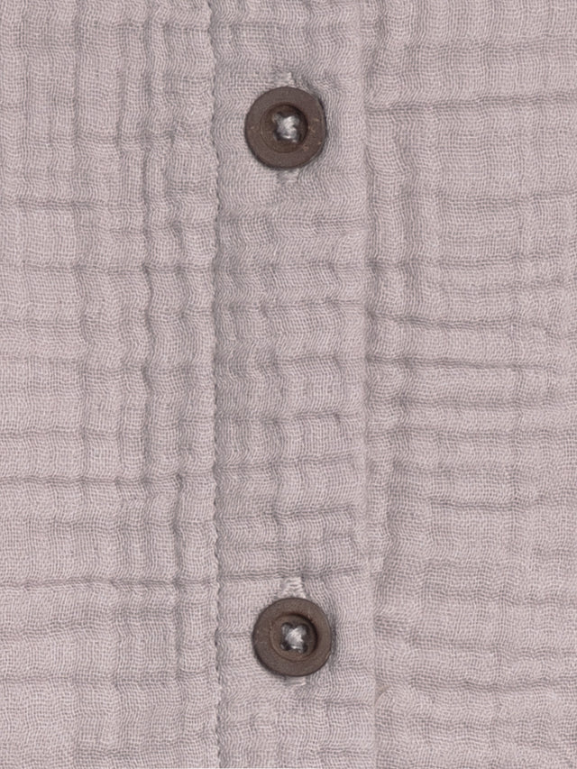 Coco Muslin Button Front Bubble Romper Baby :One Pieces :Rompers :Short Sleeves Kendi Organic Cotton Baby Coco Muslin Button Front Bubble Romper