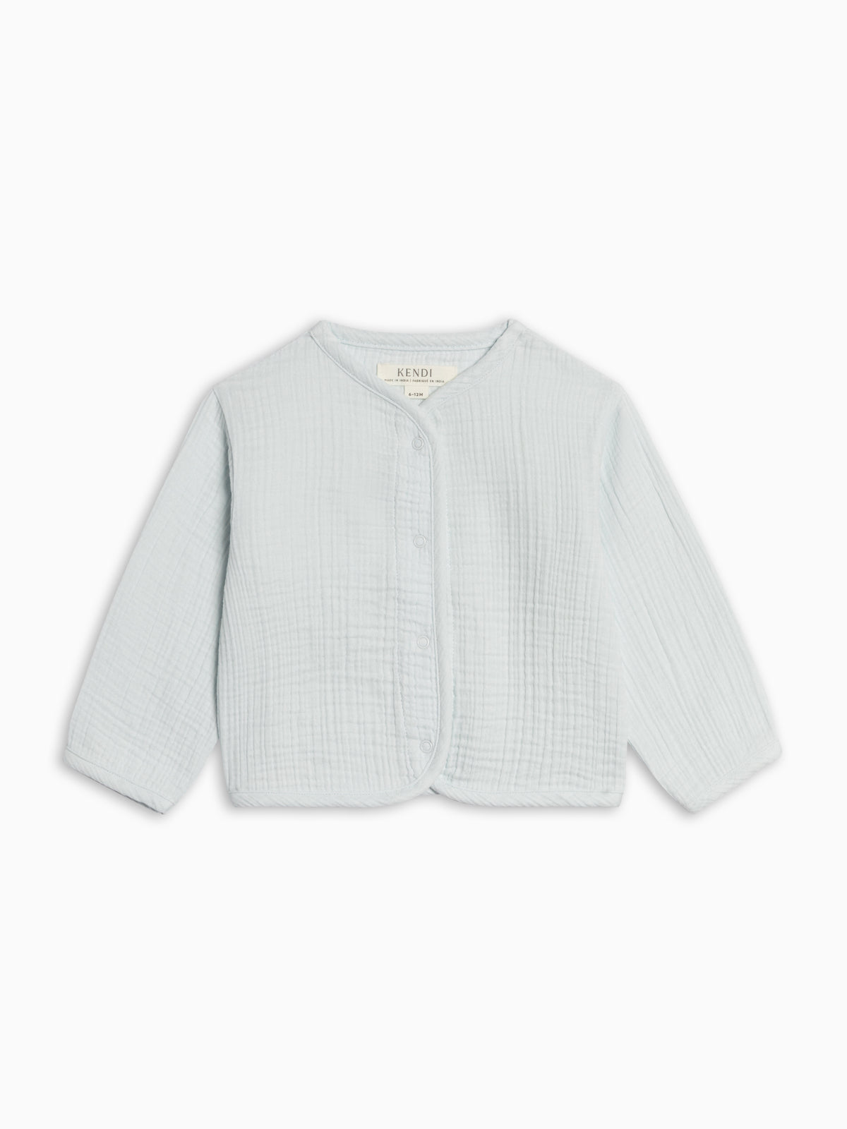 Marley Muslin Jacket - Powder Baby: Tops : Cardigans : Long Sleeves KENDI by Colored Organics Marley Muslin Jacket - Powder for Baby | Colored Organics®