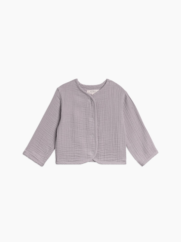 Marley Muslin Jacket Baby: Tops : Cardigans : Long Sleeves Kendi Organic Cotton Baby Marley Muslin Jacket