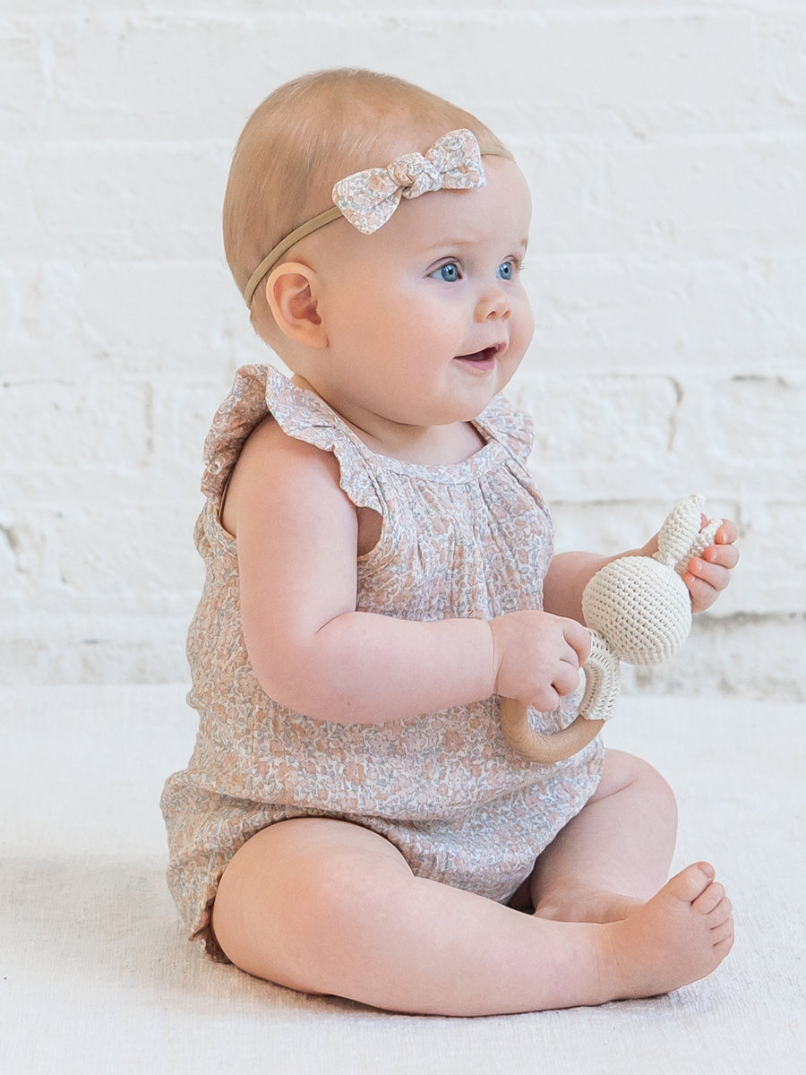 Sandra Muslin Tank Bubble Romper - Golf