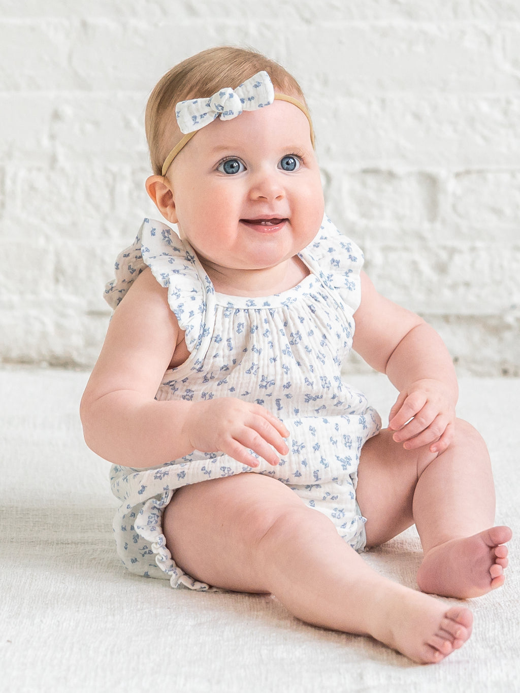 Sandra Muslin Tank Bubble Romper - Rosebay Floral / Coconut + Sea Baby : One Pieces : Rompers : Tanks KENDI by Colored Organics Sandra Muslin Tank Bubble Romper | Colored Organics®