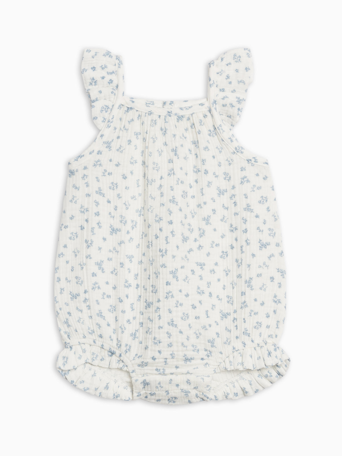 Sandra Muslin Tank Bubble Romper - Rosebay Floral / Coconut + Sea Baby : One Pieces : Rompers : Tanks KENDI by Colored Organics Sandra Muslin Tank Bubble Romper | Colored Organics®