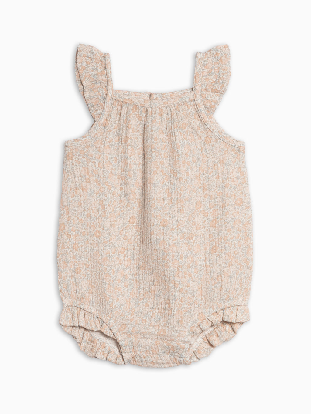Sandra Muslin Tank Bubble Romper - Belmont Floral / Shell + Powder Baby : One Pieces : Rompers : Tanks KENDI by Colored Organics Sandra Muslin Tank Bubble Romper | Colored Organics®