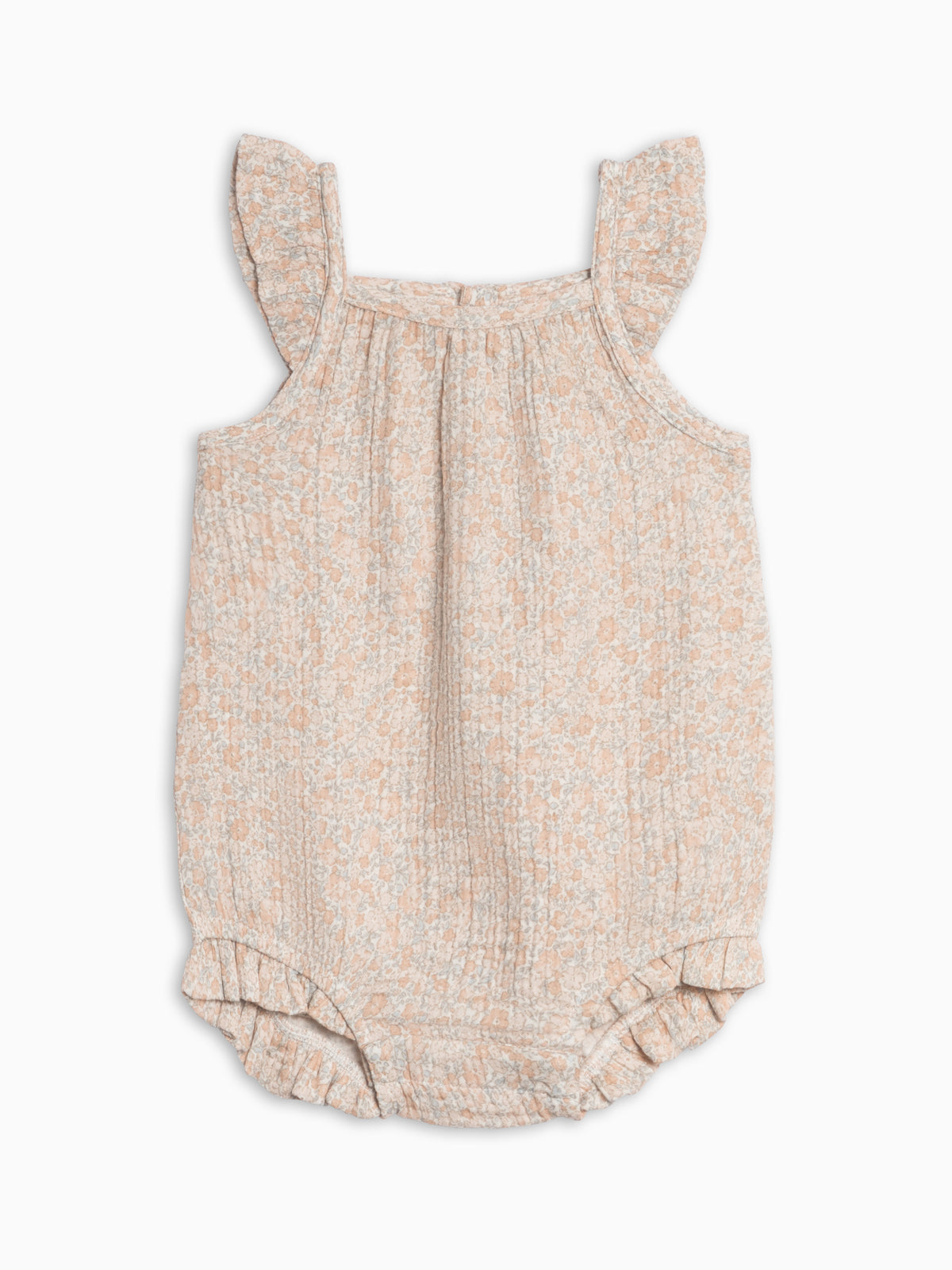 Sandra Muslin Tank Bubble Romper - Belmont Floral / Shell + Powder Baby : One Pieces : Rompers : Tanks KENDI by Colored Organics Sandra Muslin Tank Bubble Romper | Colored Organics®