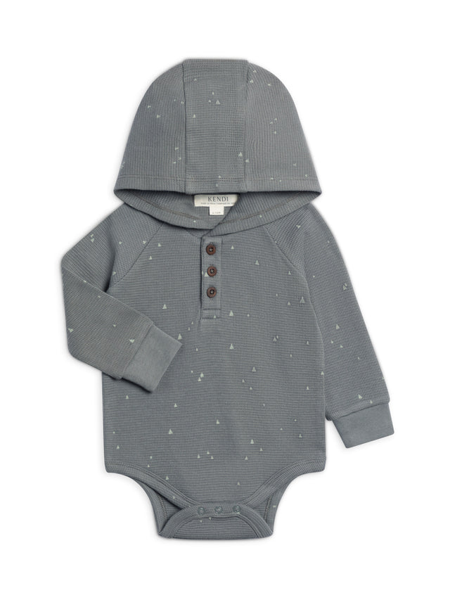 Cole Waffle Knit Hoodie Bodysuit