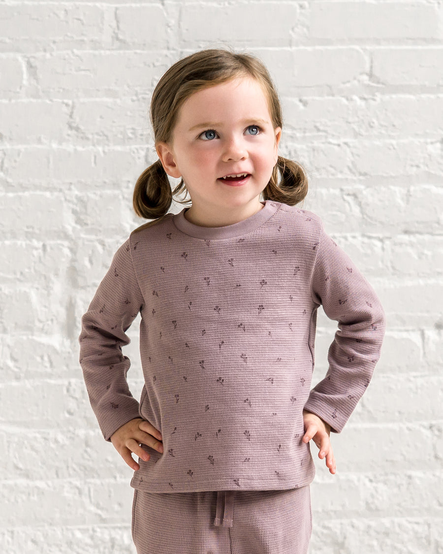 Mesa Waffle Knit Long Sleeve Top Baby-Kids : Tops : Tees : Long Sleeves Kendi Organic Cotton Baby and Kids Mesa Waffle Knit Long Sleeve Top