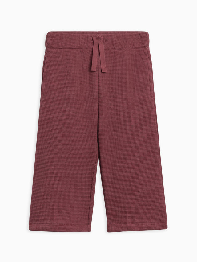 Clove Waffle Knit Straight Leg Pants Sale :Baby-Kids :Bottoms :Joggers Kendi Organic Cotton Baby and Kids Clove Waffle Knit Pants