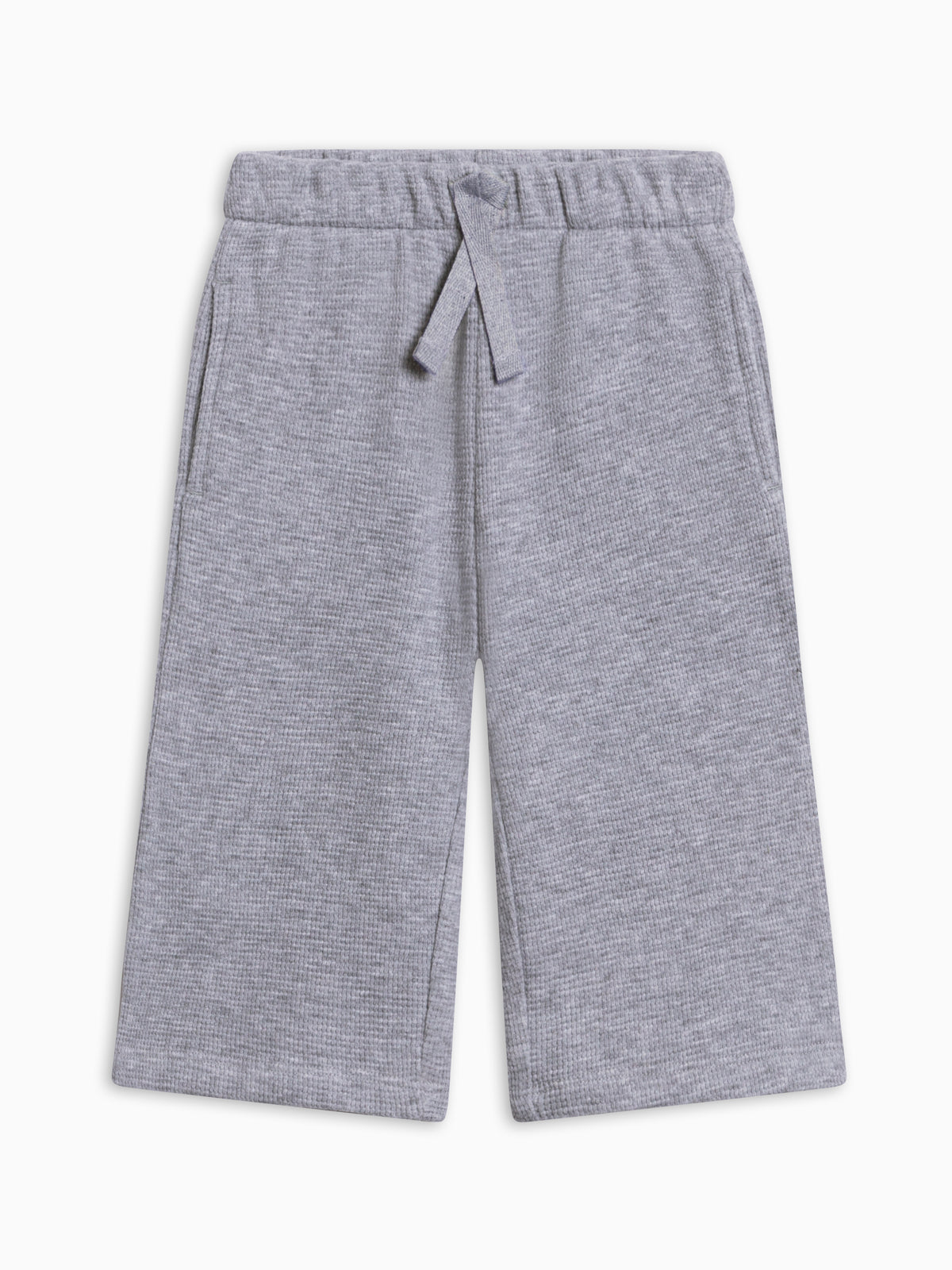 Clove Waffle Knit Straight Leg Pants - Ashen Baby-Kids : Bottoms : Joggers KENDI by Colored Organics Clove Waffle Knit Straight Leg Pants | Colored Organics®