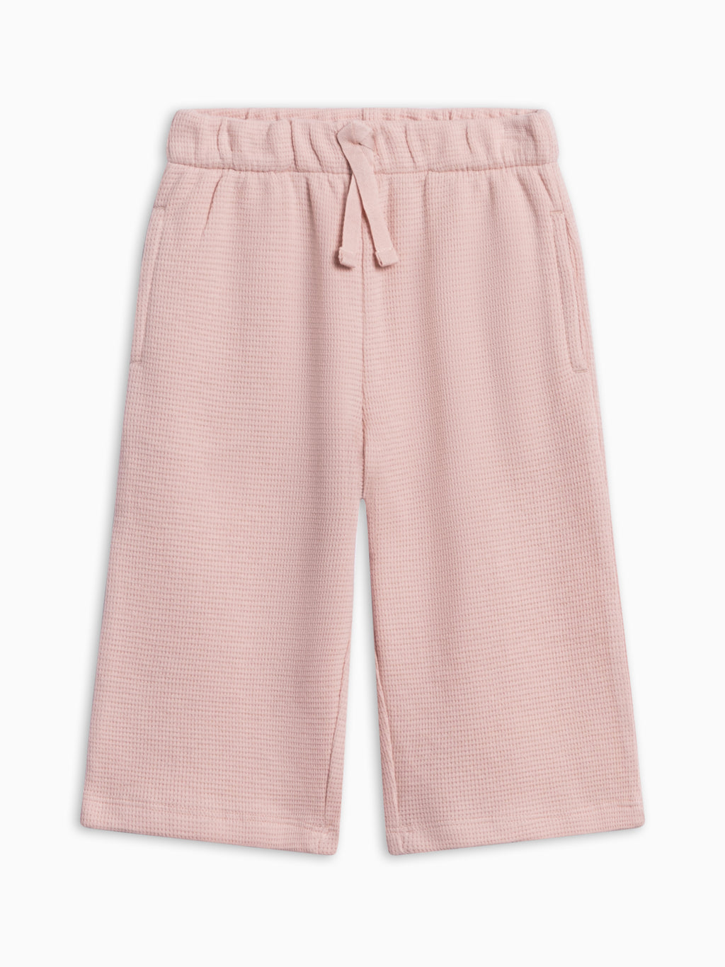 Clove Waffle Knit Straight Leg Pants - Petal Pink Baby-Kids : Bottoms : Joggers KENDI by Colored Organics Clove Waffle Knit Straight Leg Pants | Colored Organics®