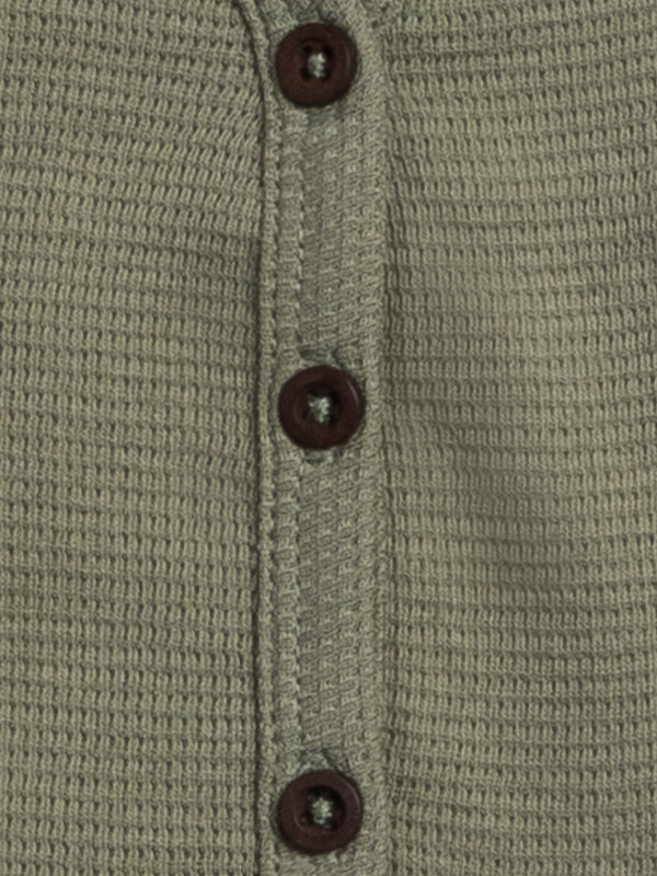 PRE ORDER Wells Waffle Knit Button Cardigan - Fern Baby-Kids : Tops : Cardigans : Long Sleeves KENDI by Colored Organics Wells Waffle Knit Button Cardigan | Colored Organics®