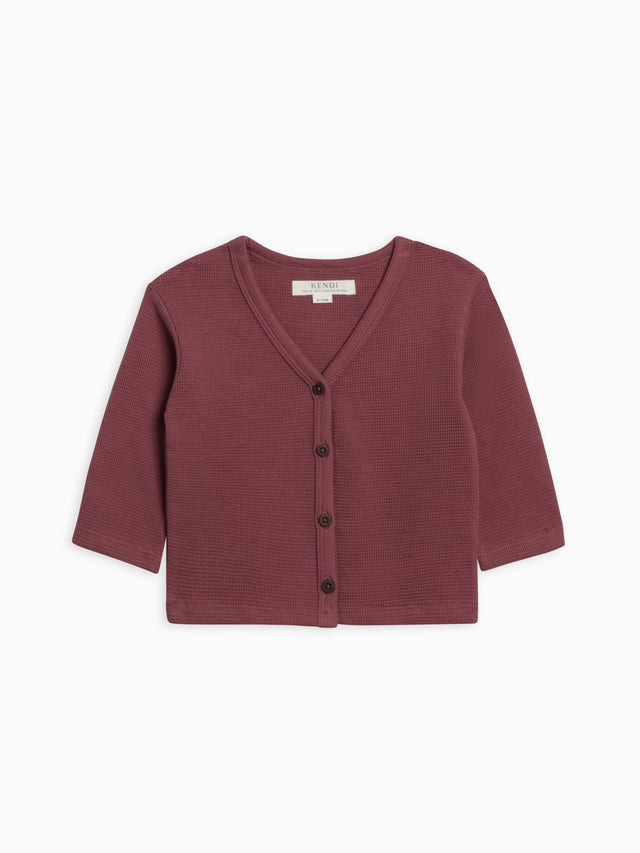 Wells Waffle Knit Button Cardigan Sale :Baby-Kids :Tops :Cardigans :Long Sleeves Kendi Organic Cotton Baby and Kids Nina Waffle Knit Dress