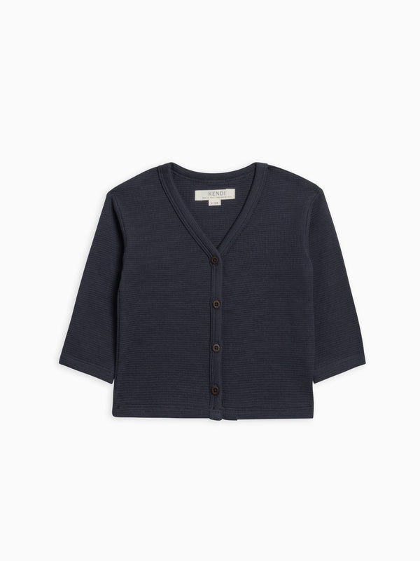 Wells Waffle Knit Button Cardigan Sale : Baby-Kids : Tops : Cardigans : Long Sleeves Kendi Organic Cotton Baby and Kids Nina Waffle Knit Dress