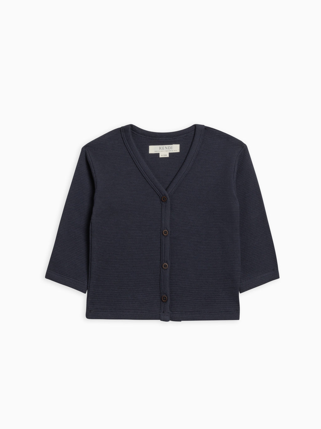 Wells Waffle Knit Button Cardigan Sale : Baby-Kids : Tops : Cardigans : Long Sleeves KENDI by Colored Organics Waffle Knit Baby Button Cardigan, Wells | Colored Organics®