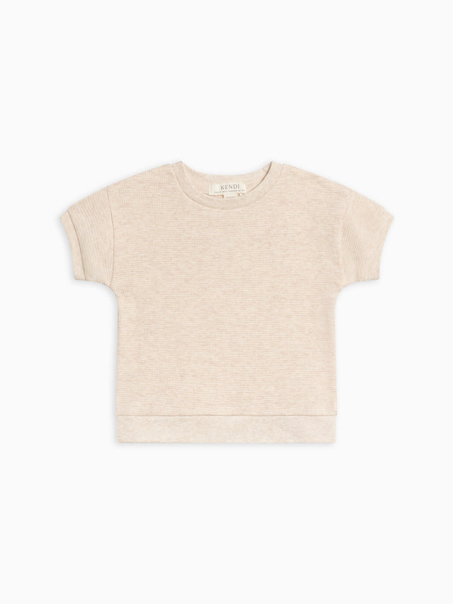 Ali Waffle Tee Baby-Kids : Tops : Tees : Short Sleeves Kendi Organic Cotton Baby and Kids Ali Waffle Tee