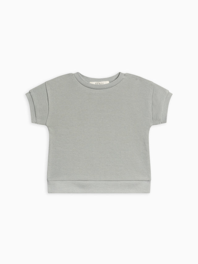 Ali Waffle Tee Baby-Kids : Tops : Tees : Short Sleeves Kendi Organic Cotton Baby and Kids Ali Waffle Tee