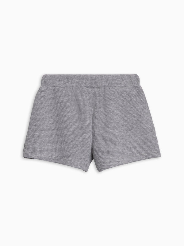 Avery Waffle Shorts - Ashen