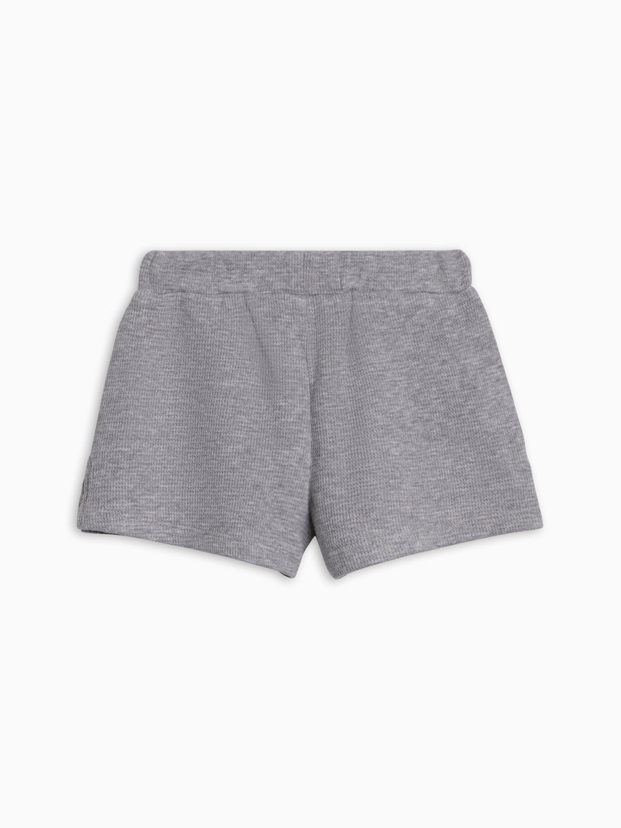 Avery Waffle Shorts - Ashen