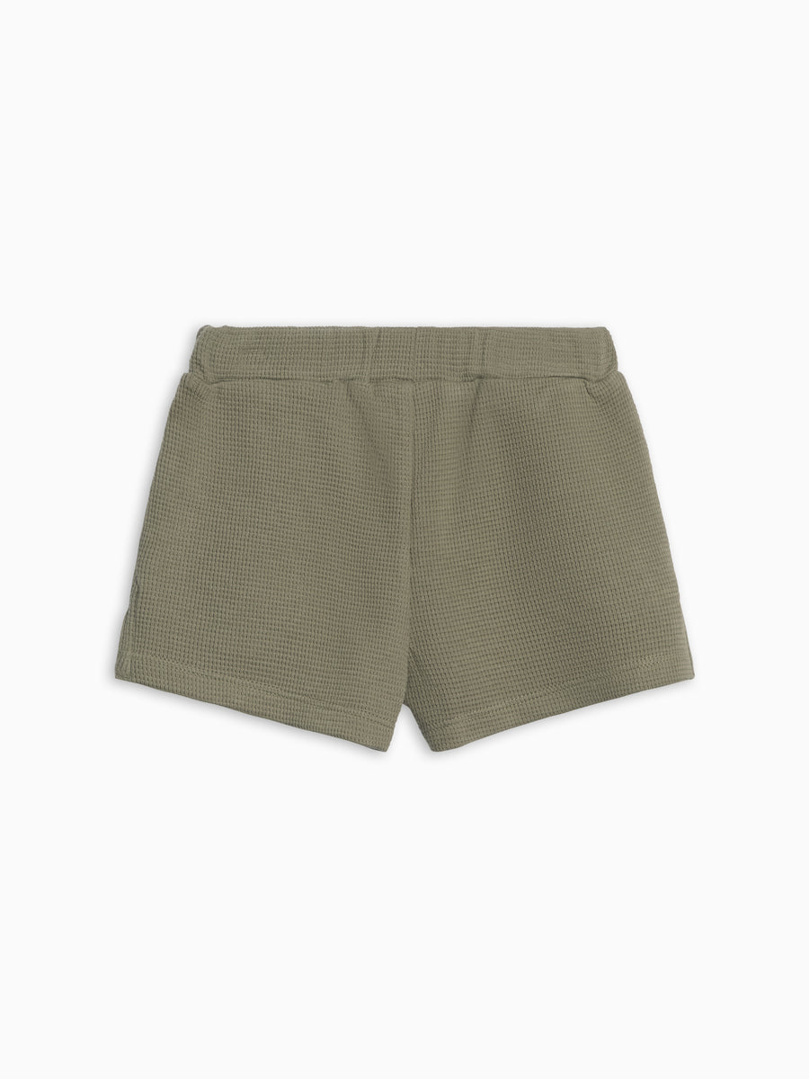 Avery Waffle Shorts - Fern KENDI by Colored Organics Avery Waffle Shorts - Fern (Organic) | Colored Organics®
