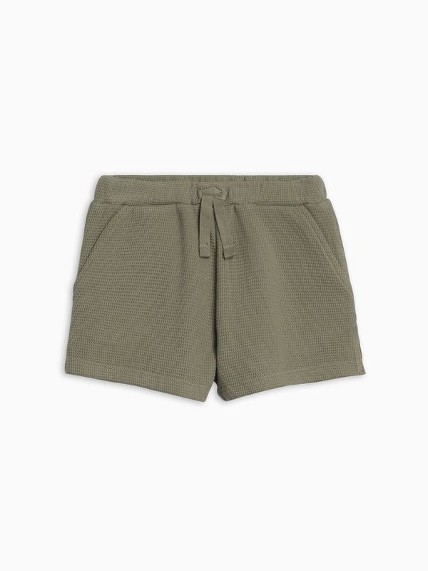 Avery Waffle Shorts - Fern KENDI by Colored Organics Avery Waffle Shorts - Fern (Organic) | Colored Organics®
