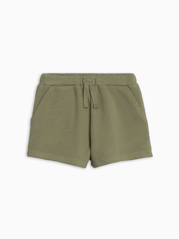 Avery Waffle Shorts - Fern KENDI by Colored Organics Avery Waffle Shorts - Fern (Organic) | Colored Organics®