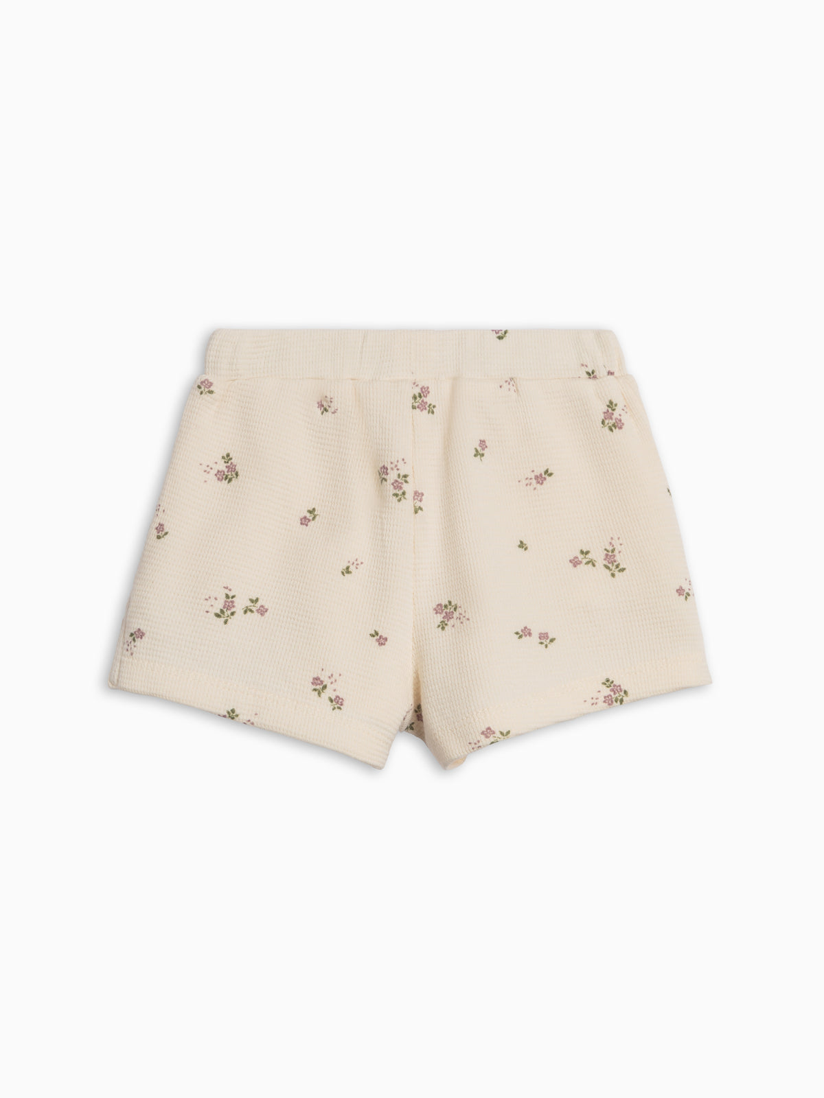 Avery Waffle Shorts - Sylva Floral / Fog + Fern Baby-Kids : Bottoms : Shorts Kendi Avery Waffle Shorts - Sylva Floral / | Colored Organics®