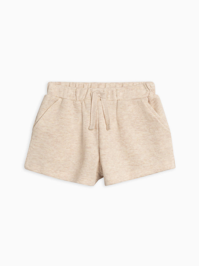Avery Waffle Shorts Baby-Kids :Bottoms :Shorts Kendi Organic Cotton Baby and Kids Avery Waffle Shorts