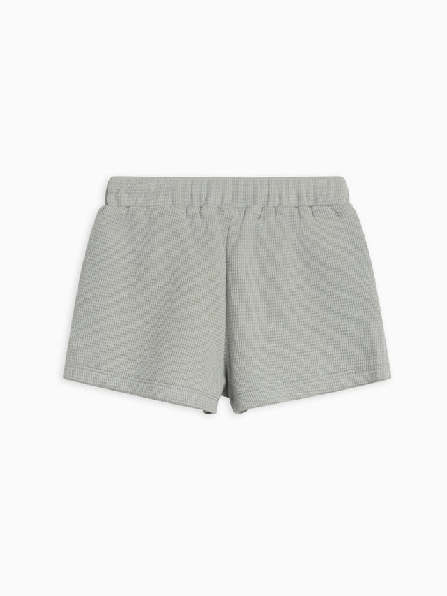 Avery Waffle Shorts Baby-Kids :Bottoms :Shorts Kendi Organic Cotton Baby and Kids Avery Waffle Shorts