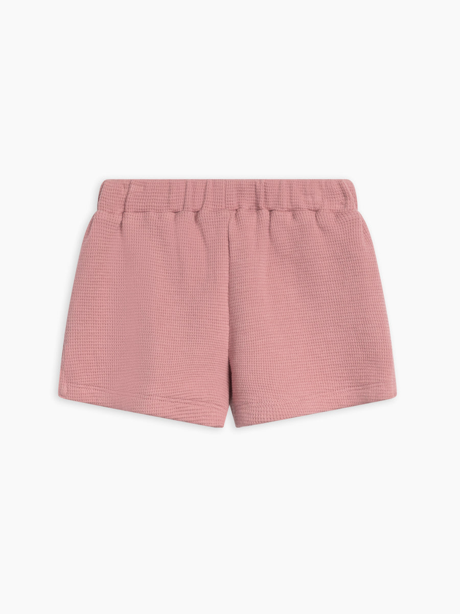 Avery Waffle Shorts Baby-Kids : Bottoms : Shorts Kendi Organic Cotton Baby and Kids Avery Waffle Shorts