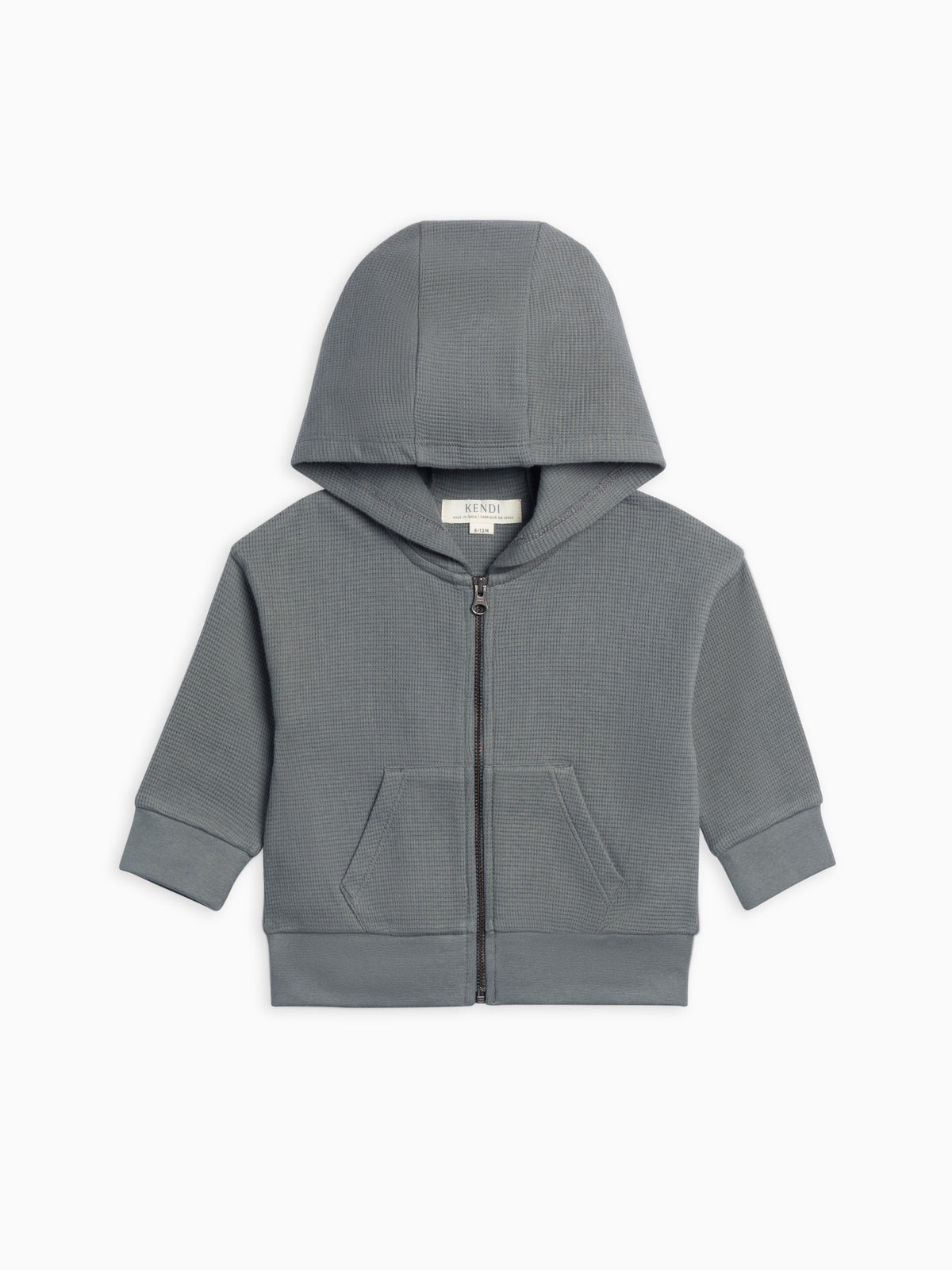 Meyer Waffle Knit Zipper Hoodie - Purple / 3T