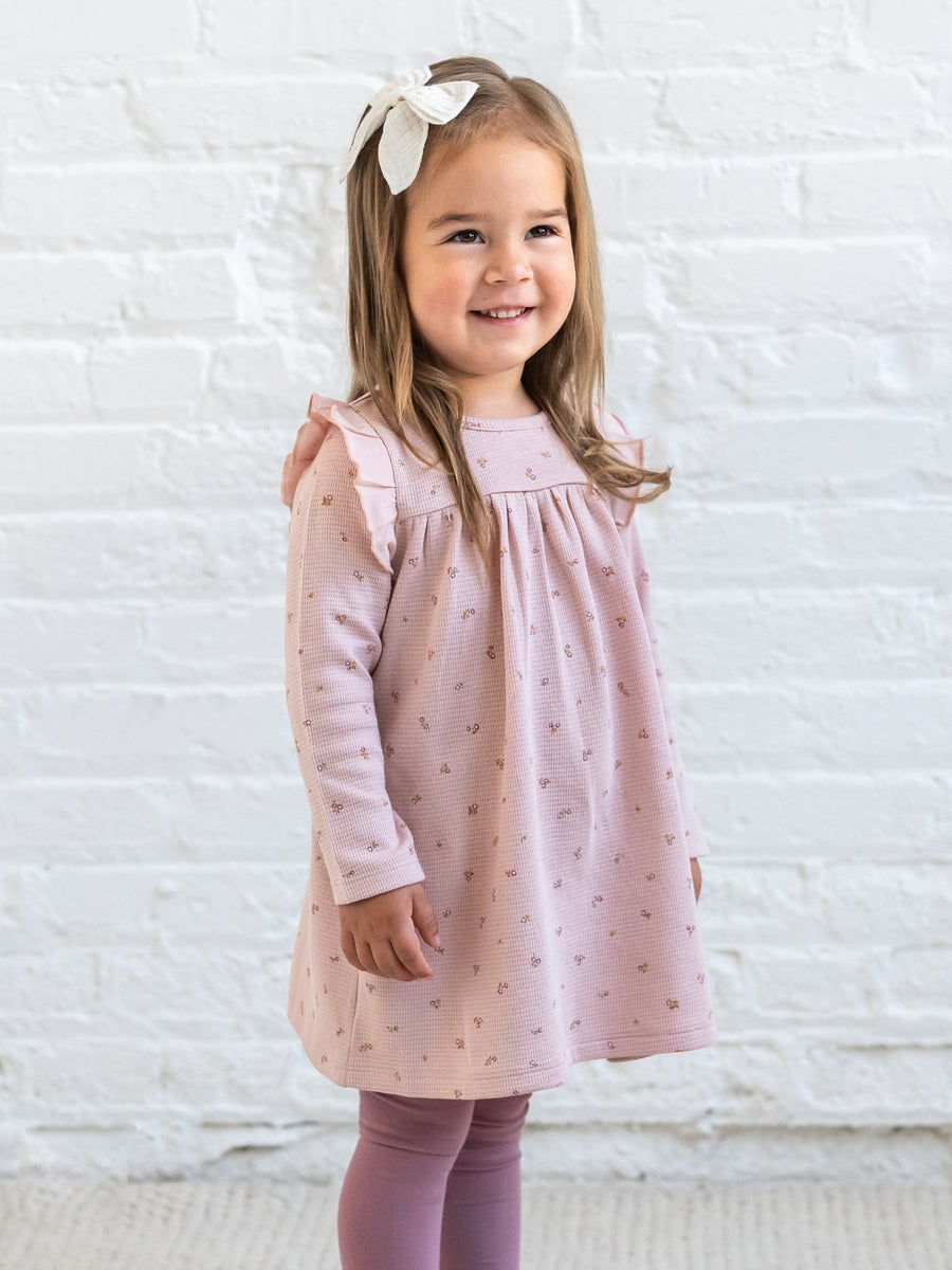 Babette Long Sleeve Waffle Dress - Tilda Floral
