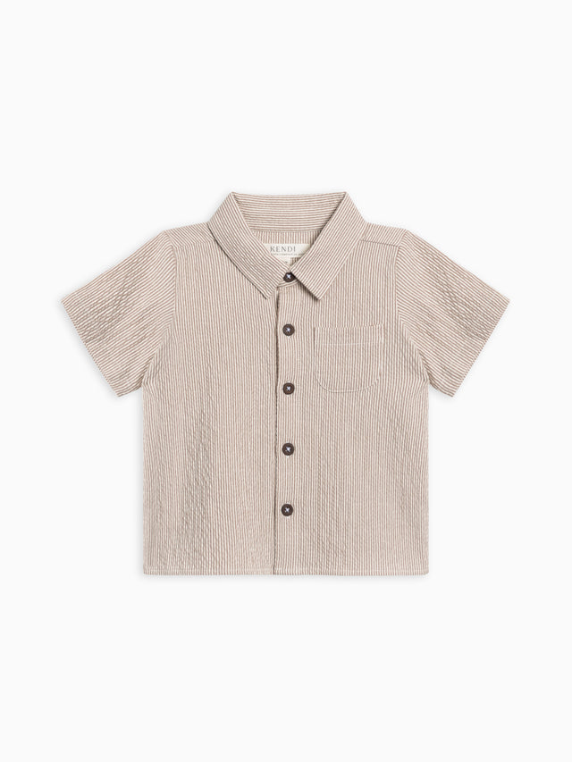 Landon Seersucker Collared Button Down Shirt