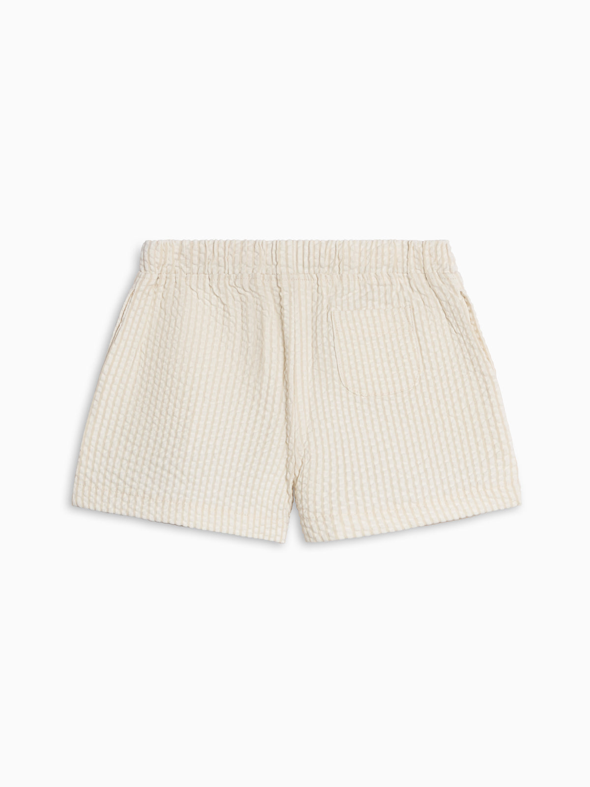 Nixie Seersucker Shorts - Dune Stripe Baby-Kids : Bottoms : Shorts KENDI by Colored Organics Nixie Seersucker Shorts - Dune Stripe | Colored Organics®