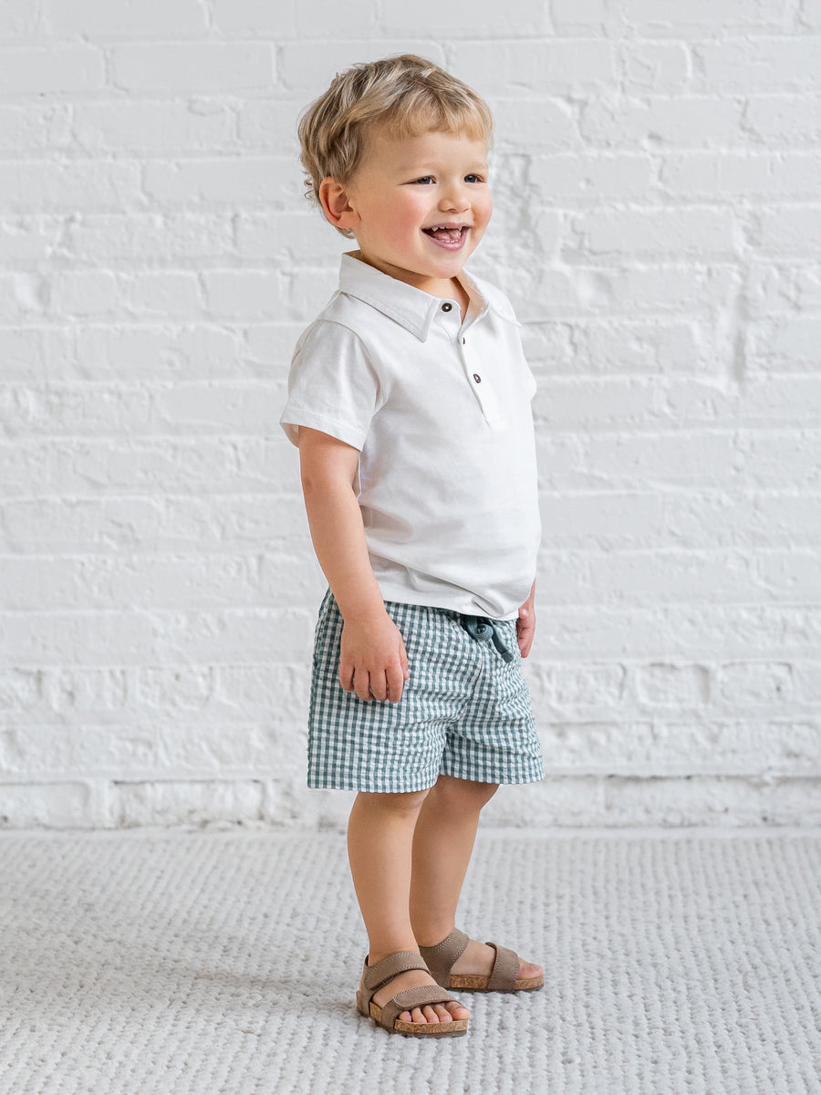 Nixie Seersucker Shorts - Laguna Gingham