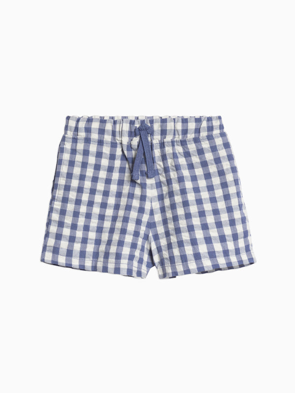 Nixie Seersucker Shorts Baby-Kids : Bottoms : Shorts Kendi Organic Cotton Baby and Kids Nixie Seersucker Shorts